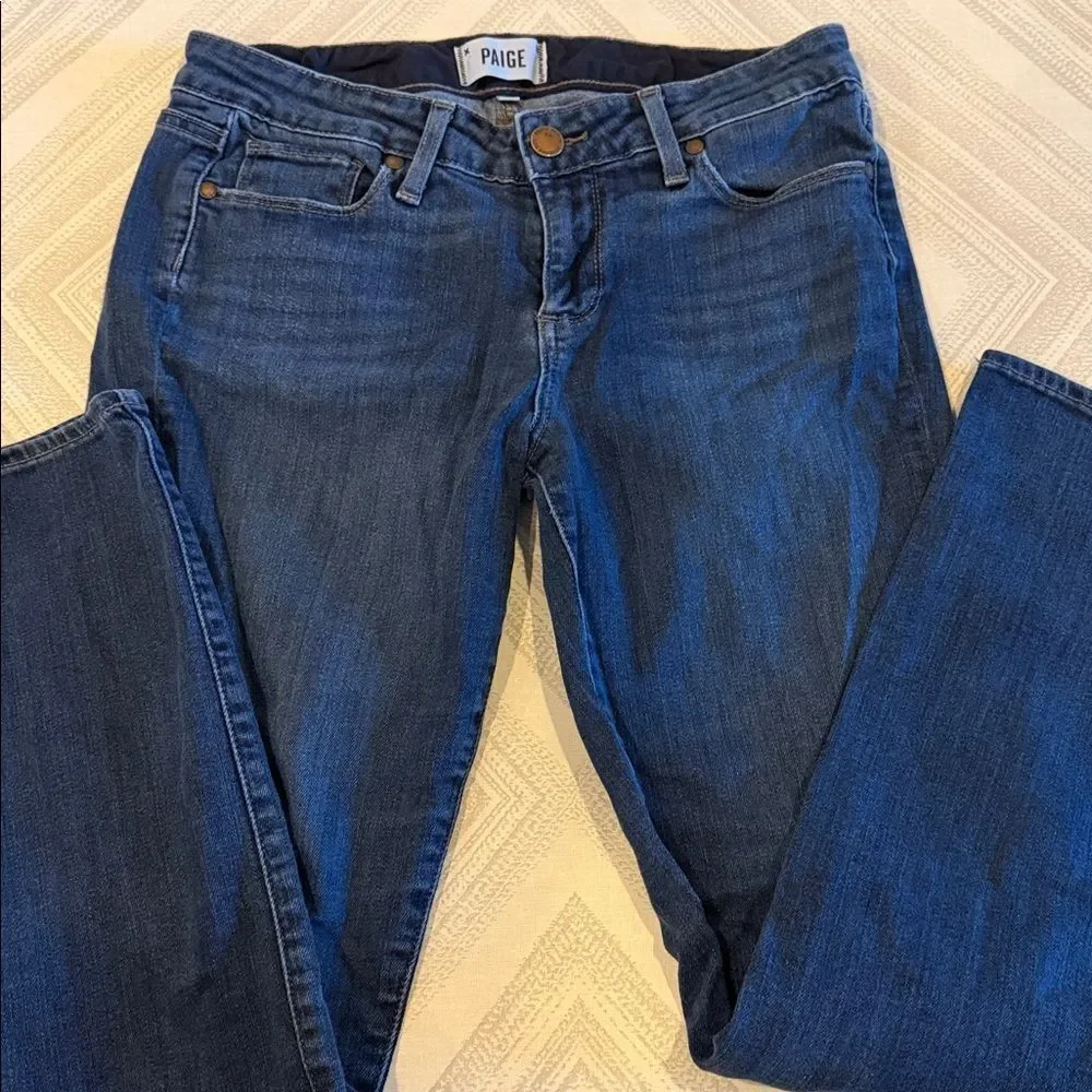 Paige Skyline Ankle Peg Jeans Skinny Dark Wash Size 29